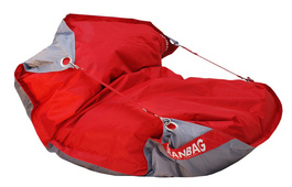 Sedací vak 189x140 duo scarlet rose - gray