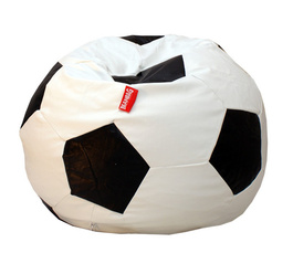 Sedací vak futbalová lopta 90 cm, biela/čierna