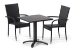 Jedálenský set REUS antracit + 2x stoličky MADRID antracit