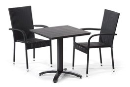 Jedálenský set REUS antracit + 2x stoličky MADRID antracit