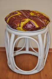 Polster na ratanovú taburetku hnedý list - priemer 35 cm