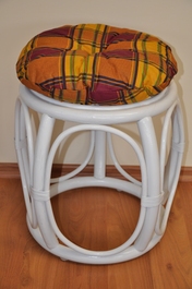 Polstr na ratanovú taburetku okrový - priemer 35 cm
