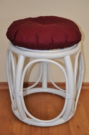 Polster na ratanovú taburetku vínový - priemer 35 cm