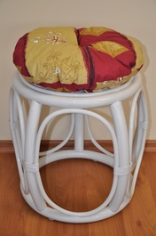 Polster na ratanovú taburetku vínový motív - priemer 35 cm