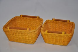 Ratanový košík set 2 variant žltá