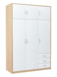 Šatník VIKA 6D3SZ dub sonoma / biela