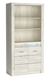 Regál INDIANAPOLIS I-5 jaseň biely