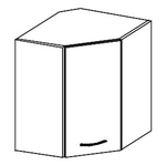 WRP horná rohová skrinka GREY ľavá