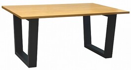 Konferenčný stôl SIXTUS čierne nohy/ odtieň dub