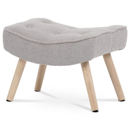 AK-309P GREY2 - Podnožka, poťah šedá látka, nohy masív kaučukovník