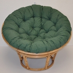 Ratanový papasan 115 cm medový - polster tmavo zelený melír