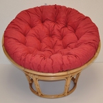 Ratanový papasan 115 cm medový - polster vínový melír