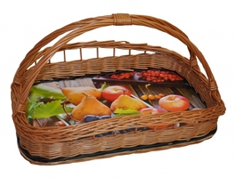 Tácka vŕbové prútie dekor ovocia