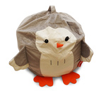 Skladovací vak tučniak Tuky, biela/sivá