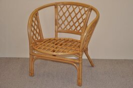 Ratanové kreslo Bahama medové - konštrukcia bez polstra