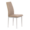 DCL-379 BR2 - Stolička jedálenská, béžová látka, šedé kovové nohy