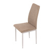 DCL-379 BR2 - Stolička jedálenská, béžová látka, šedé kovové nohy