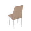 DCL-379 BR2 - Stolička jedálenská, béžová látka, šedé kovové nohy
