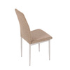DCL-379 BR2 - Stolička jedálenská, béžová látka, šedé kovové nohy