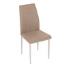 DCL-379 BR2 - Stolička jedálenská, béžová látka, šedé kovové nohy