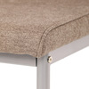 DCL-379 BR2 - Stolička jedálenská, béžová látka, šedé kovové nohy