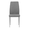 DCL-379 GREY2 - Stolička jedálenská, strieborná látka, šedé kovové nohy