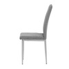 DCL-379 GREY2 - Stolička jedálenská, strieborná látka, šedé kovové nohy