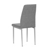 DCL-379 GREY2 - Stolička jedálenská, strieborná látka, šedé kovové nohy