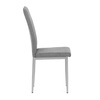 DCL-379 GREY2 - Stolička jedálenská, strieborná látka, šedé kovové nohy