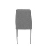 DCL-379 GREY2 - Stolička jedálenská, strieborná látka, šedé kovové nohy