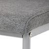 DCL-379 GREY2 - Stolička jedálenská, strieborná látka, šedé kovové nohy