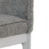 DCL-379 GREY2 - Stolička jedálenská, strieborná látka, šedé kovové nohy