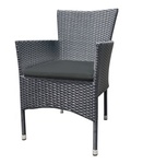 Záhradné ratanové kreslo HAMBURG antracit