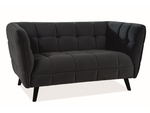 Čalúnené dvojkreslo KASI velvet 2 čierna/wenge