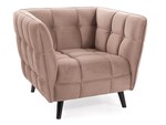 Čalúnené kreslo KASI VELVET 1 tmavo béžová