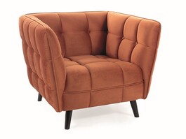 Čalúnené kreslo KASI VELVET 1 škoricovo hnedá