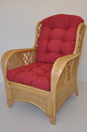 Kreslo Oliver medové polster vínový melír