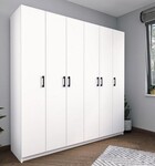 Šatníková skriňa šesťdverová CLASSIE 6 farba biela