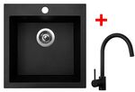 Sinks VIVA 455 Granblack + Vitalia čierna matná