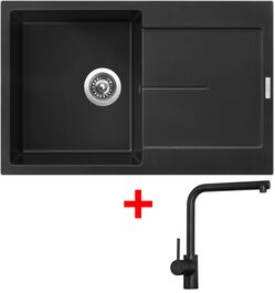 Sinks ULTIMA 790 Pureblack + Elka čierna matná