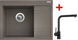 Sinks RIM 650 L Truffle + Elka čierna matná