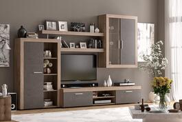 Obývacia zostava TRIGONA dub tabaco/antracit