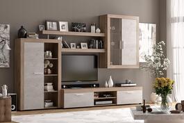 Obývacia zostava TRIGONA dub tabaco/betón