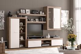 Obývacia zostava TRIGONA dub tabaco/biela