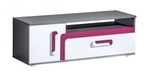 Tv stolík APETTITA 17 antracit/ružová