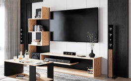 Obývacia stena PAGET farba dub artisan/čierna