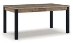 Jedálenský stôl BARDARO dub grange/čierna