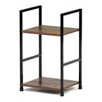 GD-212 OLW - Regál, 2 police, dekor staré drevo, MDF, čierny lak