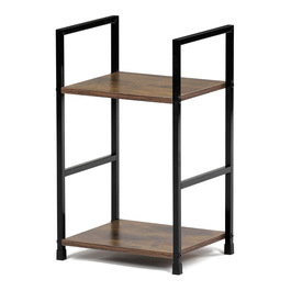 GD-212 OLW - Regál, 2 police, dekor staré drevo, MDF, čierny lak