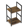 GD-212 OLW - Regál, 2 police, dekor staré drevo, MDF, čierny lak